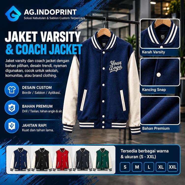 Jaket Varsity Custom – Konveksi AG.INDOPRINT Sukabumi - AG Indoprint