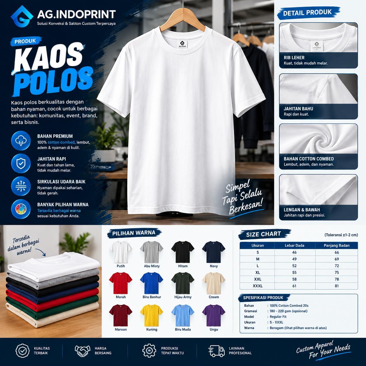 Kaos Polos - AG Indoprint
